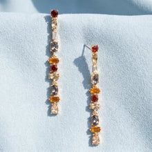 Load image into Gallery viewer, Lhe301469 Fashion Multi Color Crystal Long Drop Earring