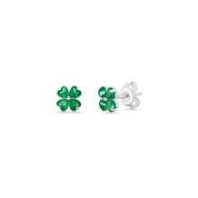 Load image into Gallery viewer, LheT0003 Sterling Silver Flower Heart Earring  Red/Blue/Green