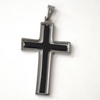Lhssp86-30209 Stainless Steel Black Cross + Chain