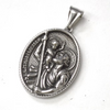 Lhnss86-2919s Stainless Silver St.Christopher Medalian Pendant +24'' Chain
