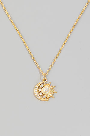 Lhn80879 Fashion Necklace Sun & Moon