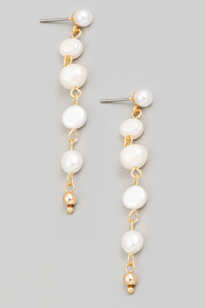 Lhe08689 Fashion Earring Pearl Dangle