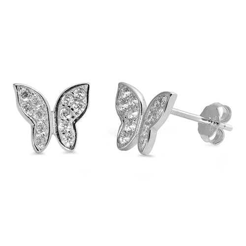 Lhe4111429 Sterling Silver Butterfly Cz Earring