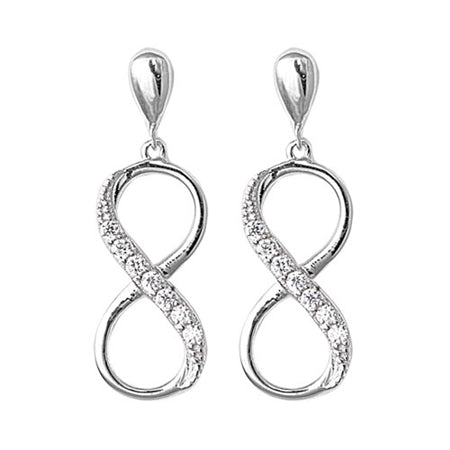 Lhe4113269 Sterling Silver Infinity Cz Earring
