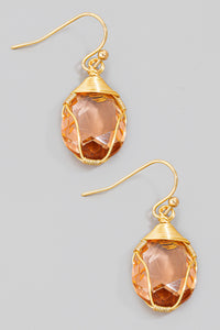 Lhe49979Pink Fashion Earring Wrapped Available 4 Colors