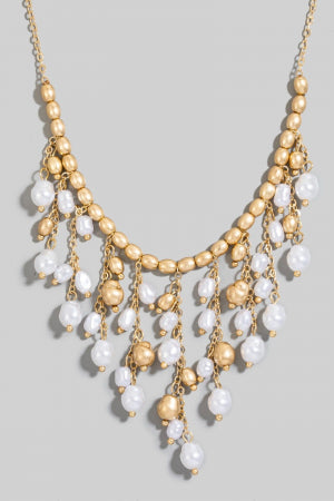 Lhn56839 Fashion Necklace Multi Drop Pearls