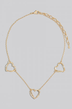 Lhn73999 Fashion Necklace Delicate Hearts