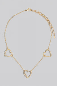 Lhn73999 Fashion Necklace Delicate Hearts