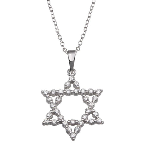 Lhp000039* Sterling Silver Religious Necklace Star of David