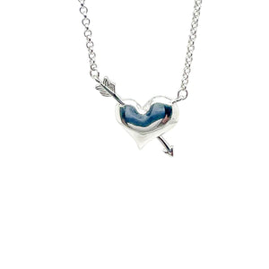 Lhp00182S Sterling Silver Heart & Arrow Necklace