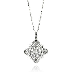 lhp005949 Sterling Silver Pendant Victorian Cz