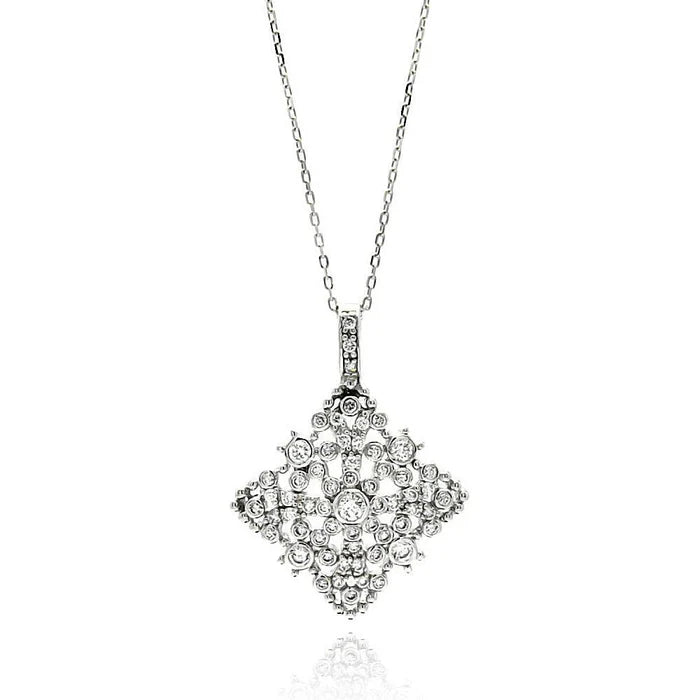 lhp005949 Sterling Silver Pendant Victorian Cz