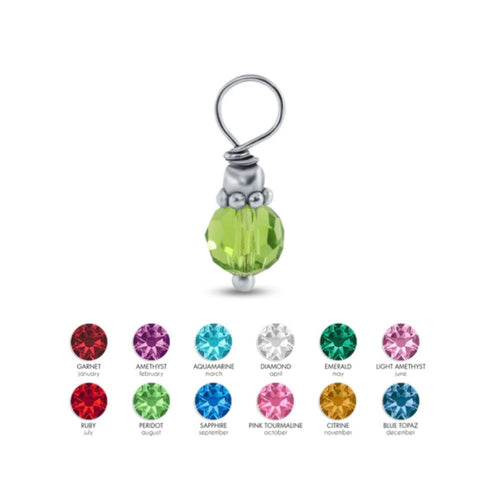 Lhp0819 Sterling Silver Pendant  Crystal Birthstone Charm & 18'' Chain Assorted colors
