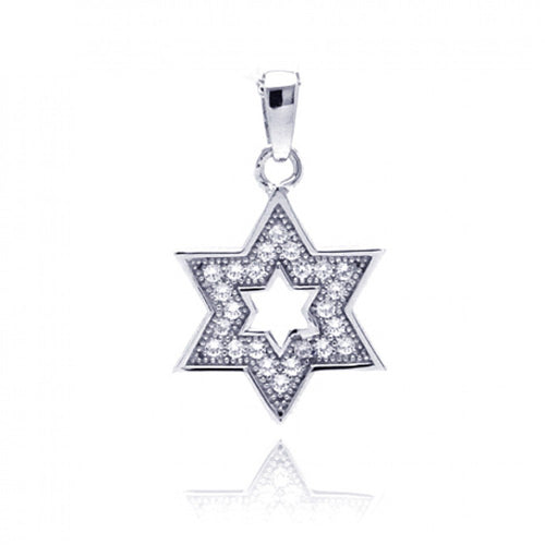 Lhp00038 Sterling Silver Star David Cz