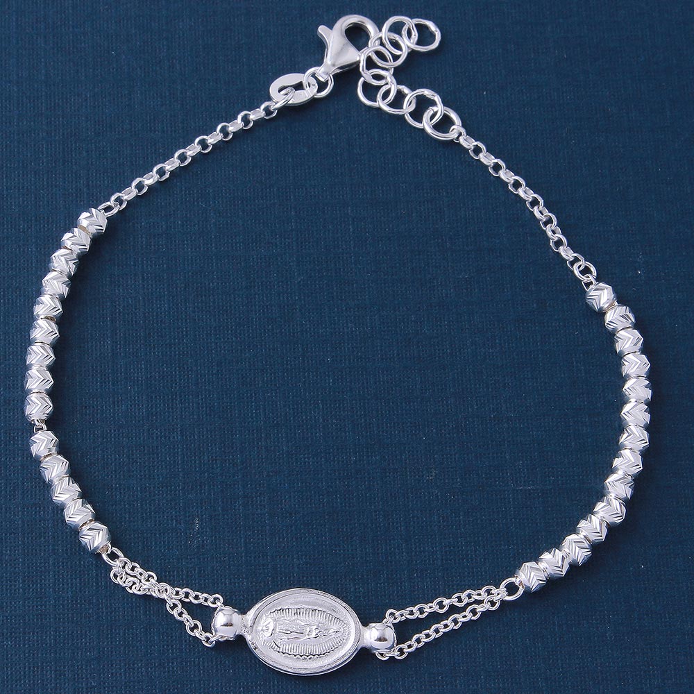 Lhbs00026 Sterling Silver Rosary Bracelet