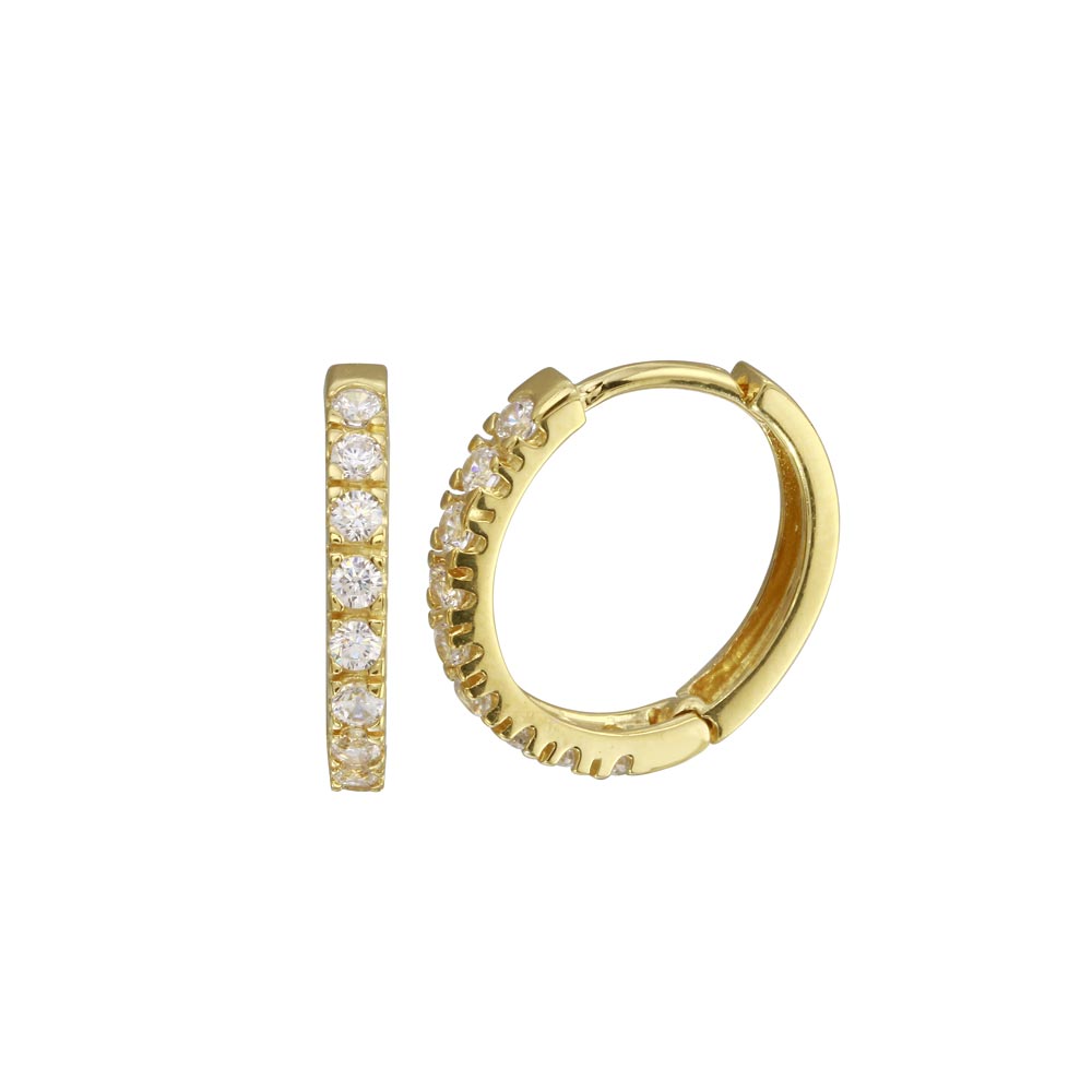 Lhe000329 Sterling Silver Hoop Earring Gold Plated