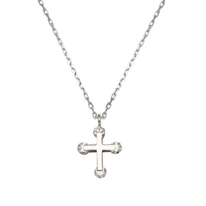 Lhn00035 Sterling Silver Small Cz cross