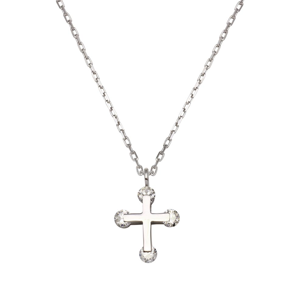 Lhn00035 Sterling Silver Small Cz cross