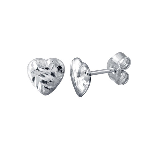 Lhe00041R Sterling Silver Heart Earring   OUT OF STOCK