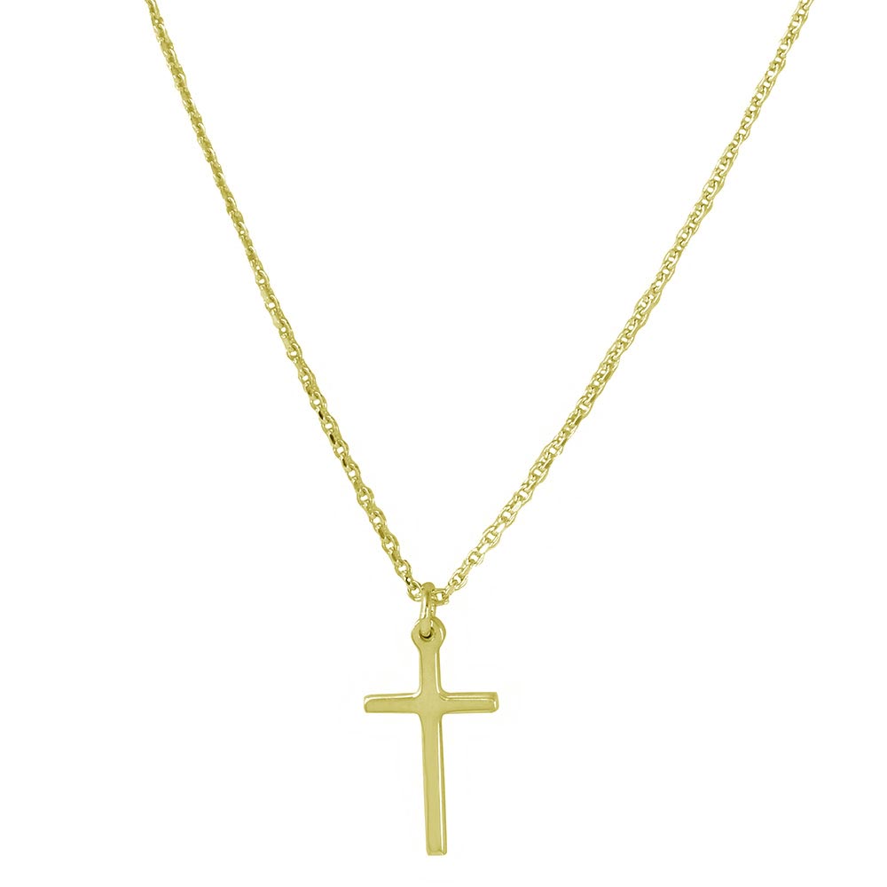 Lhp00047 Sterling Gold Plated plain Cross