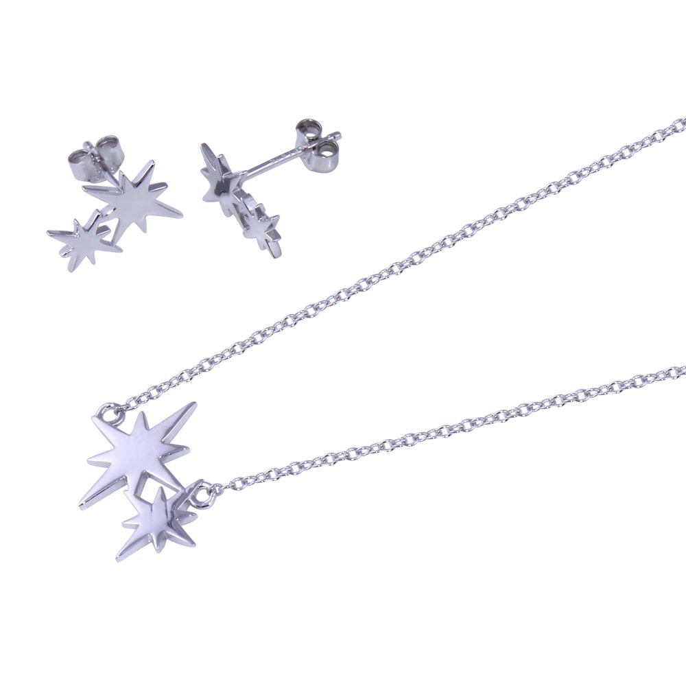 Lhset000548 Sterling Silver Star Set