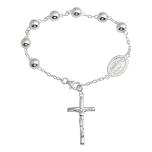 Lhb000709 Sterling Silver Rosary Bracelet Assorted Size from 25.00