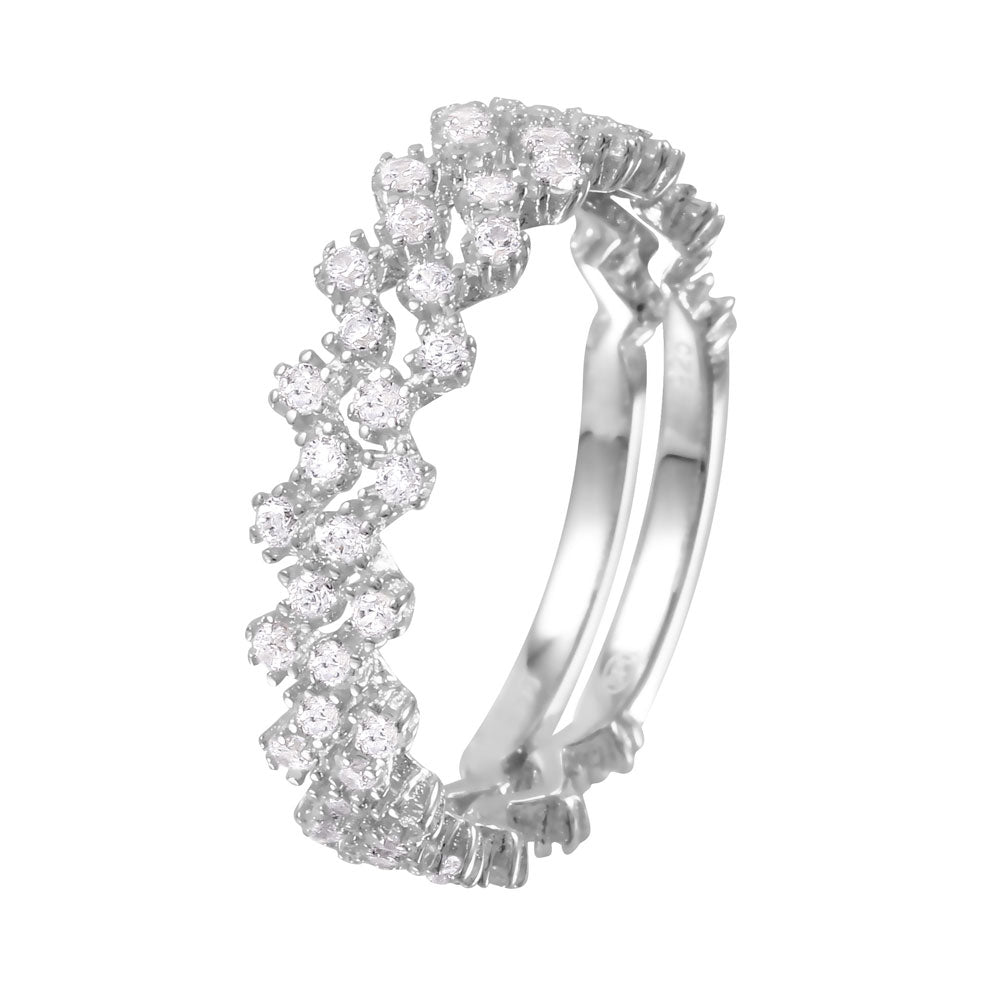 Lhr00070 Sterling Silver  Round Cz band