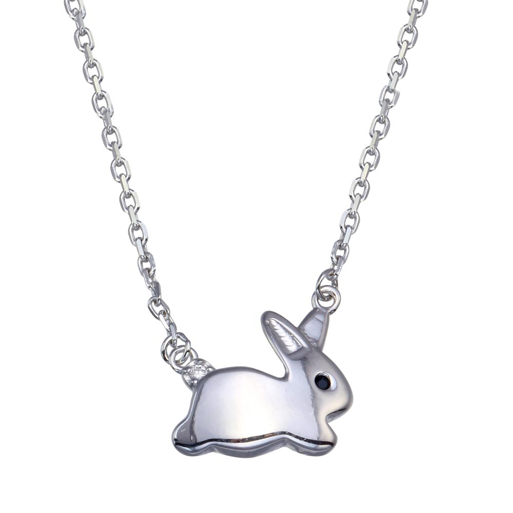 Lhp00082 Sterling Silver Rabbit Necklace