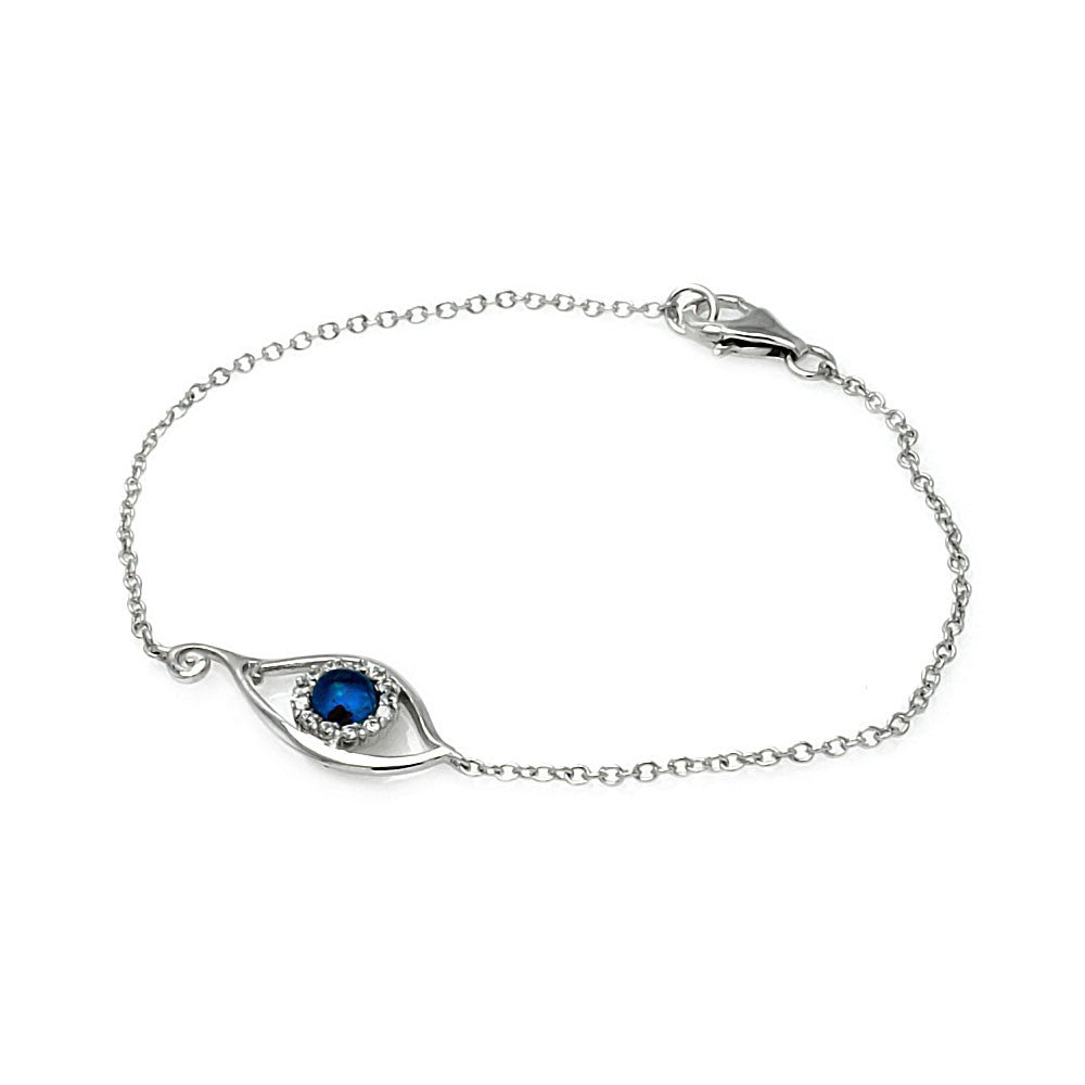 Lhb00086 Sterling Silver Bracelet Evil Eye