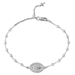 Lhbr0009 Sterling Silver Rosary Bracelet