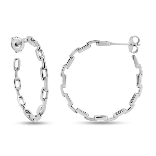 Lhe001279 Sterling Silver Hoop Link Design