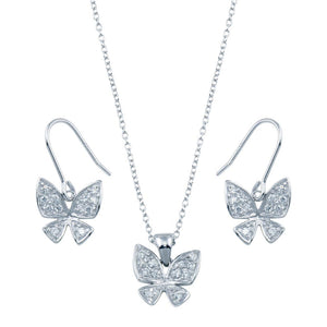 Lhset00152 Sterling Silver Butterfly set