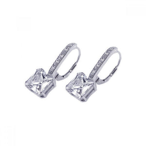 Lhe00154 Sterling Silver Square Drop Earring