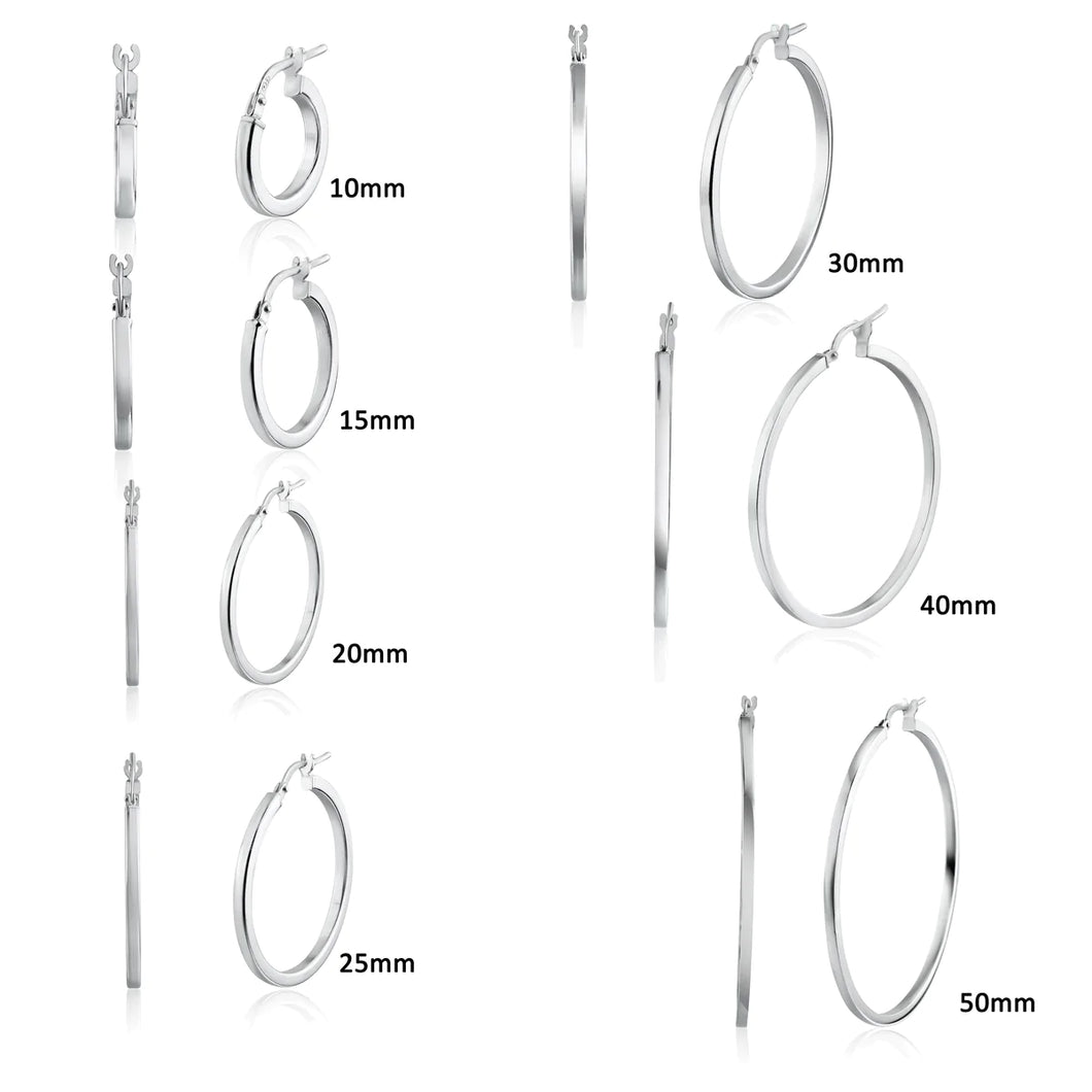 Lhe00269 Sterling Silver Hoops Assorted Sizes and Pricing