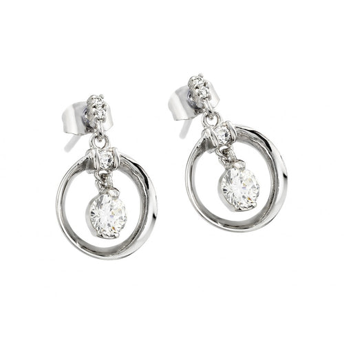 Lhe0027 Sterling Silver Silver and CZ dangle in Center