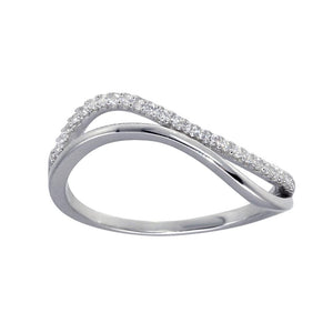 Lhr00294 Sterling Silver Double wave ring