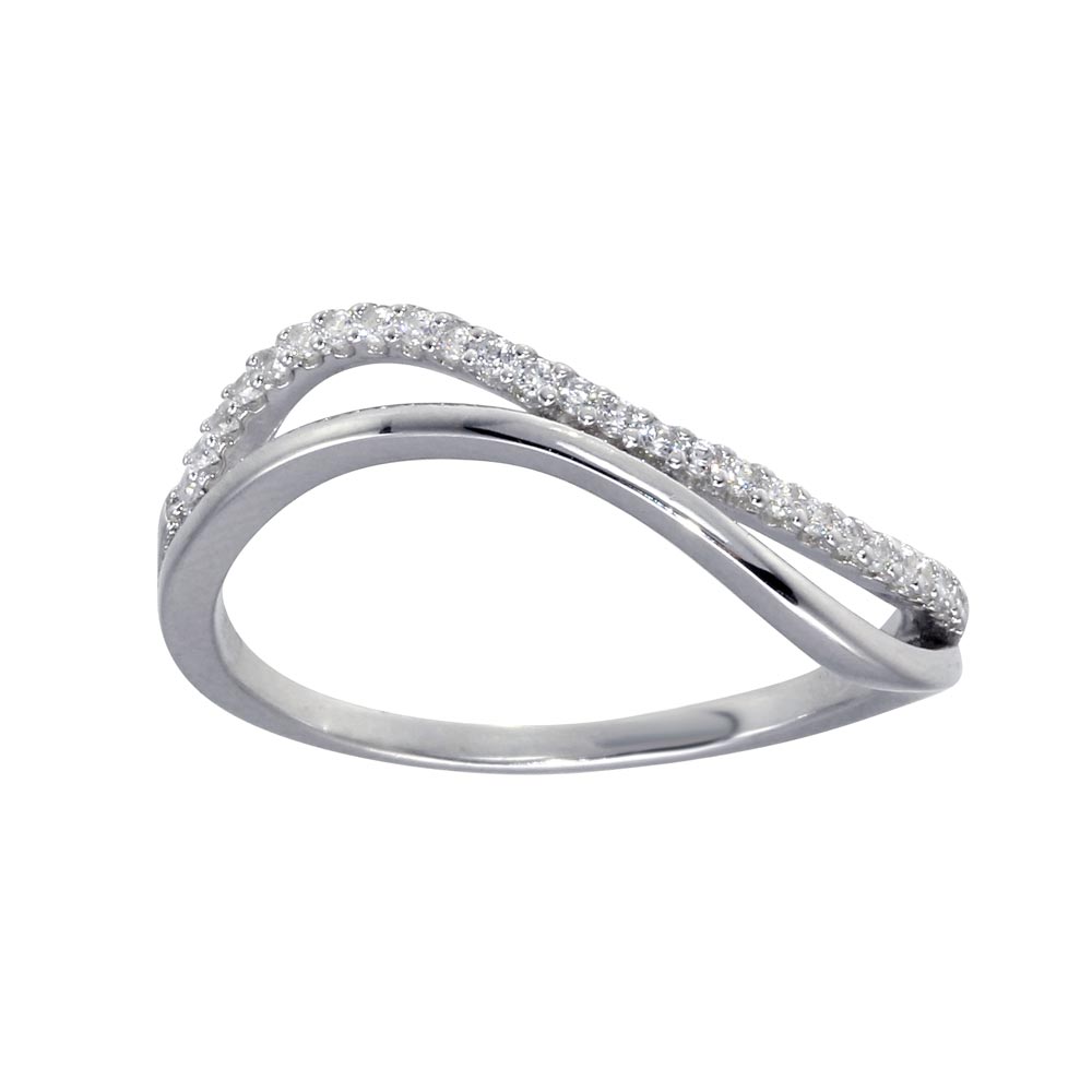 Lhr00294 Sterling Silver Double wave ring