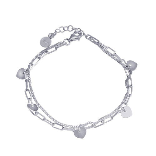 Lhb00321 Sterling Silver Bracelet Heart charm