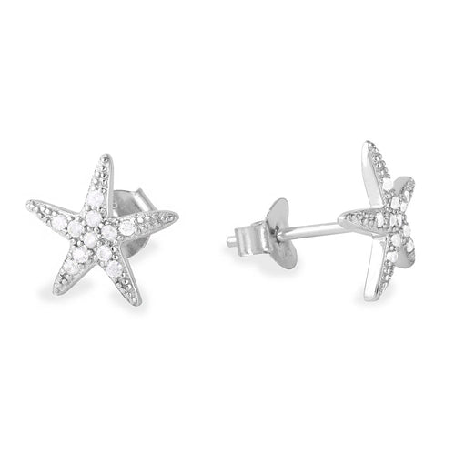 Lhe00481 Sterling Silver Star Earrings