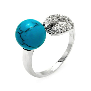 Lhr005559 Sterling Silver Ring Turquoise