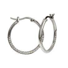 Load image into Gallery viewer, Lhe00570Sterling Silver Hoop Cz earring