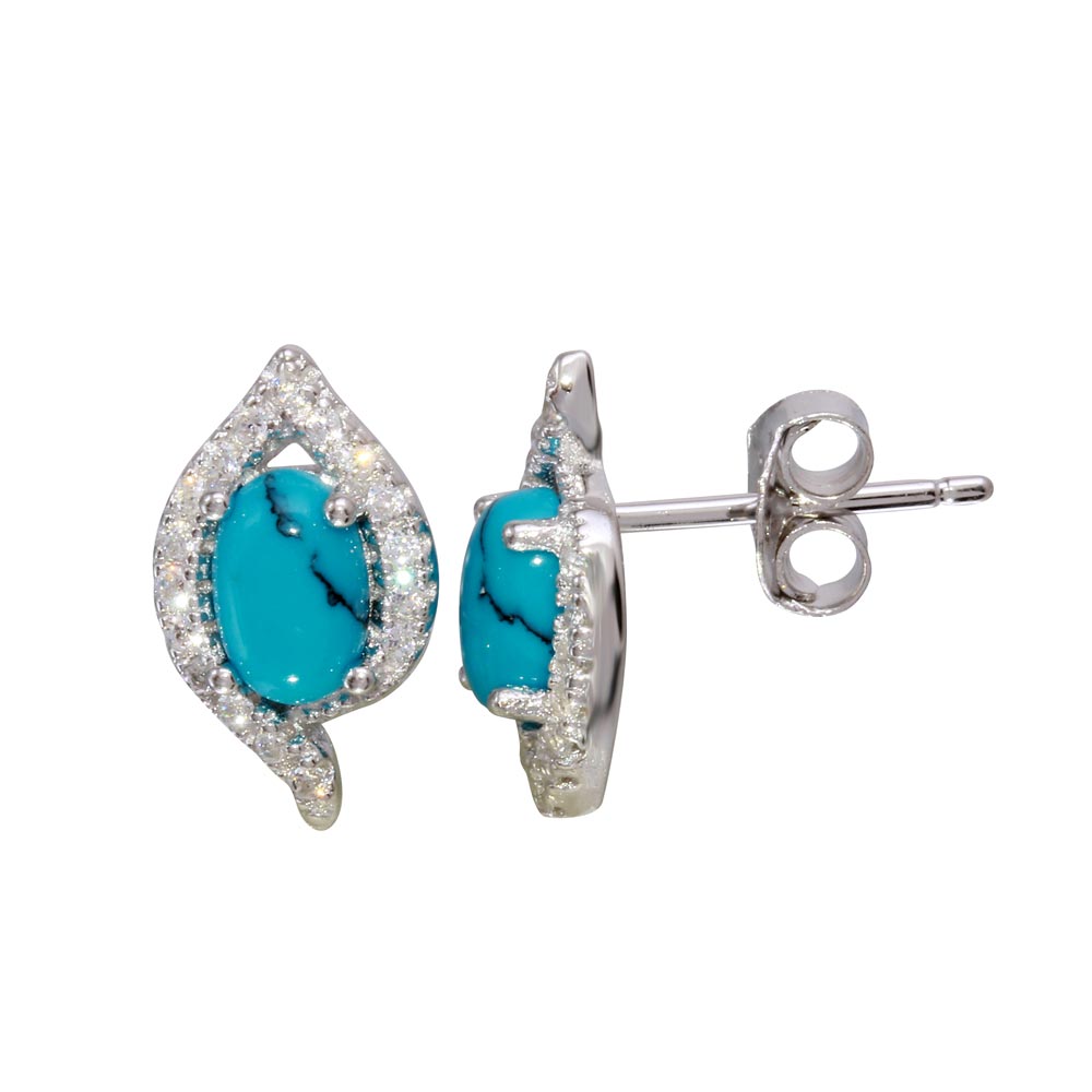 Lhe0577 Sterling Silver Turquoise earrings