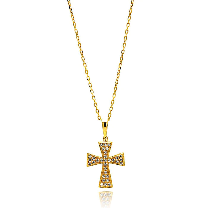 Lhp00650 Sterling Silver Gold Plated Cross