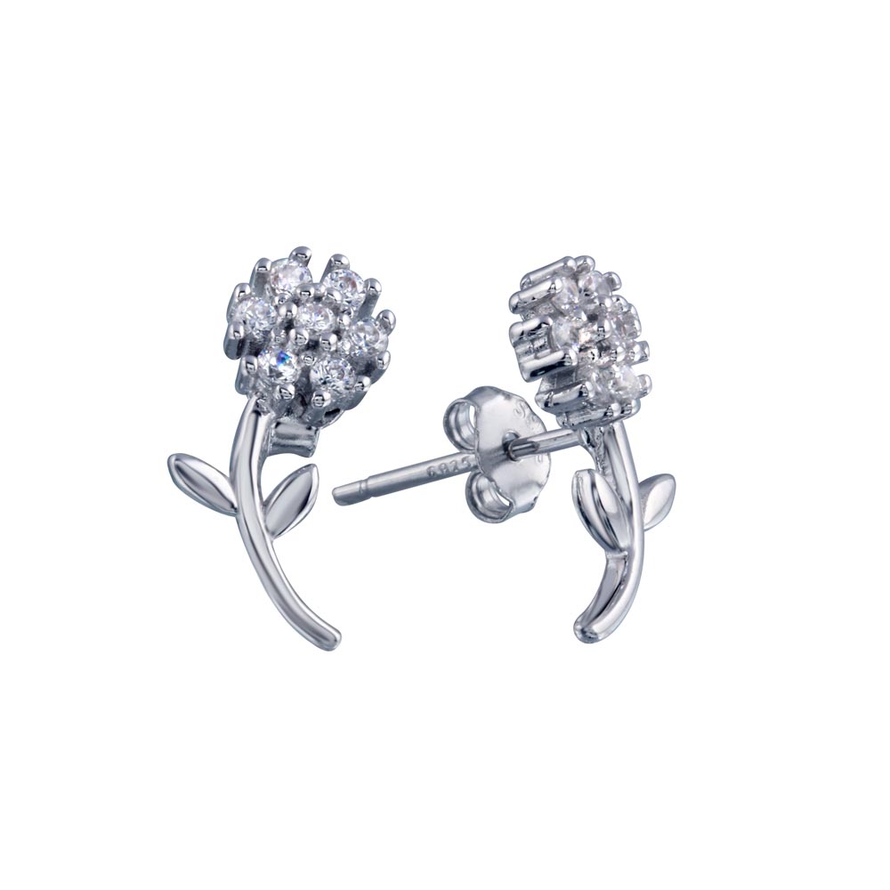 Lhe00680 Sterling Silver Flower earring