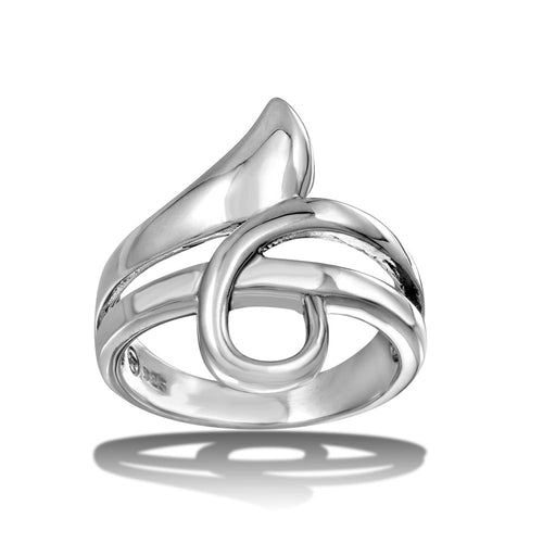 Lhr00724 Sterling Silver Ring Swirl polished
