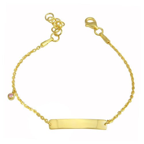 Lhbch0076 Sterling Silver Gold Plated Children size bracelet 5-5 1/2''