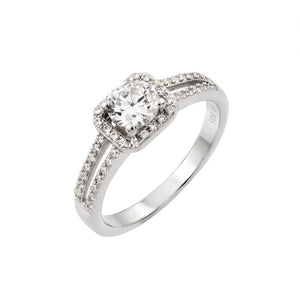 Lhr00936 Sterling Silver Micro Pave cz Ring