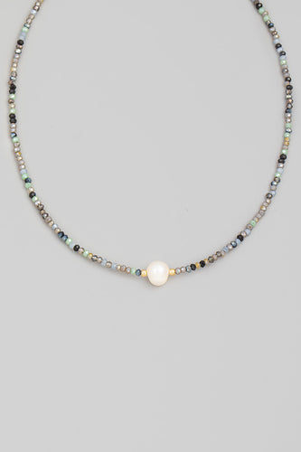 Lhn011299 Fashion Necklace Dainty with beads and pearl October 15 arrival
