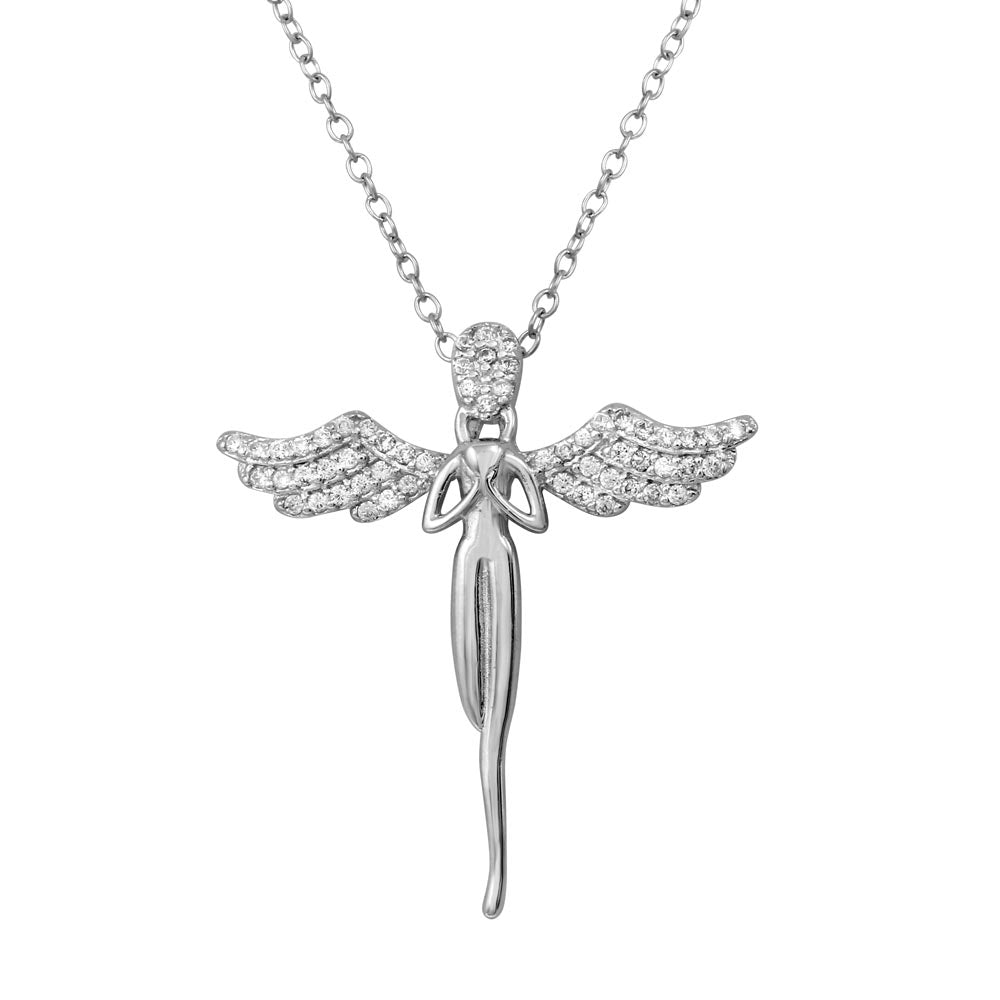 Lhn01227*Sterling Silver Necklace Angel