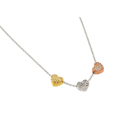 Lhp01435 Sterling Silver Heart Sliding Necklace  Rose Gold,Silver,Gold